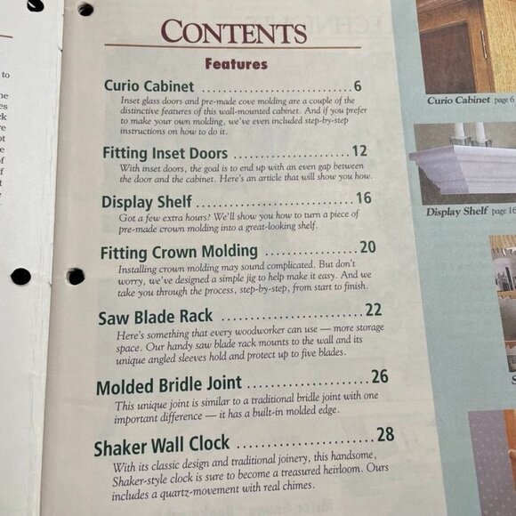 Vintage Woodsmith Woodworking Magazine u Vol 19 Issue 113 October 1997 Curio Ca - Picture 5 of 8